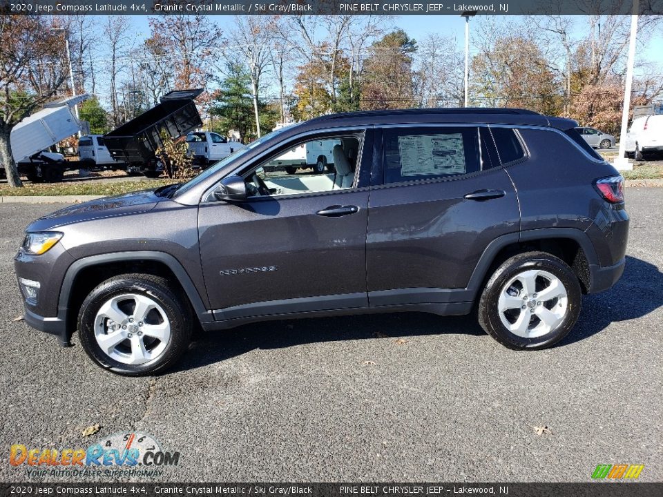 2020 Jeep Compass Latitude 4x4 Granite Crystal Metallic / Ski Gray/Black Photo #3