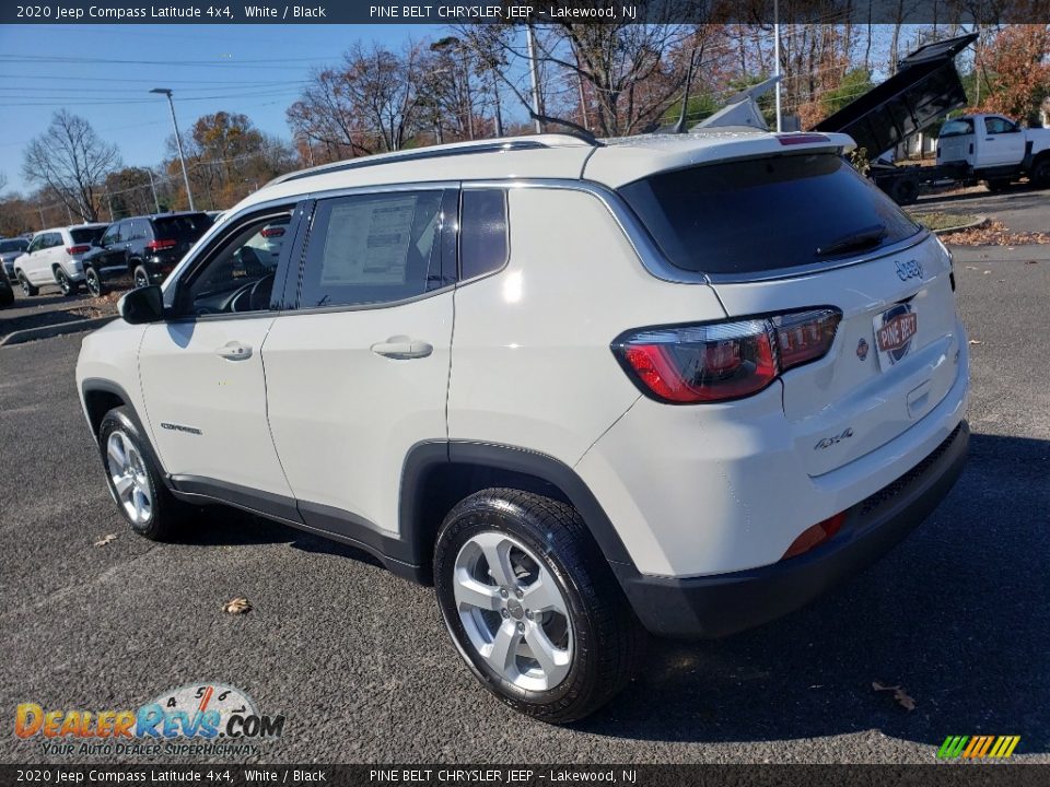 2020 Jeep Compass Latitude 4x4 White / Black Photo #4