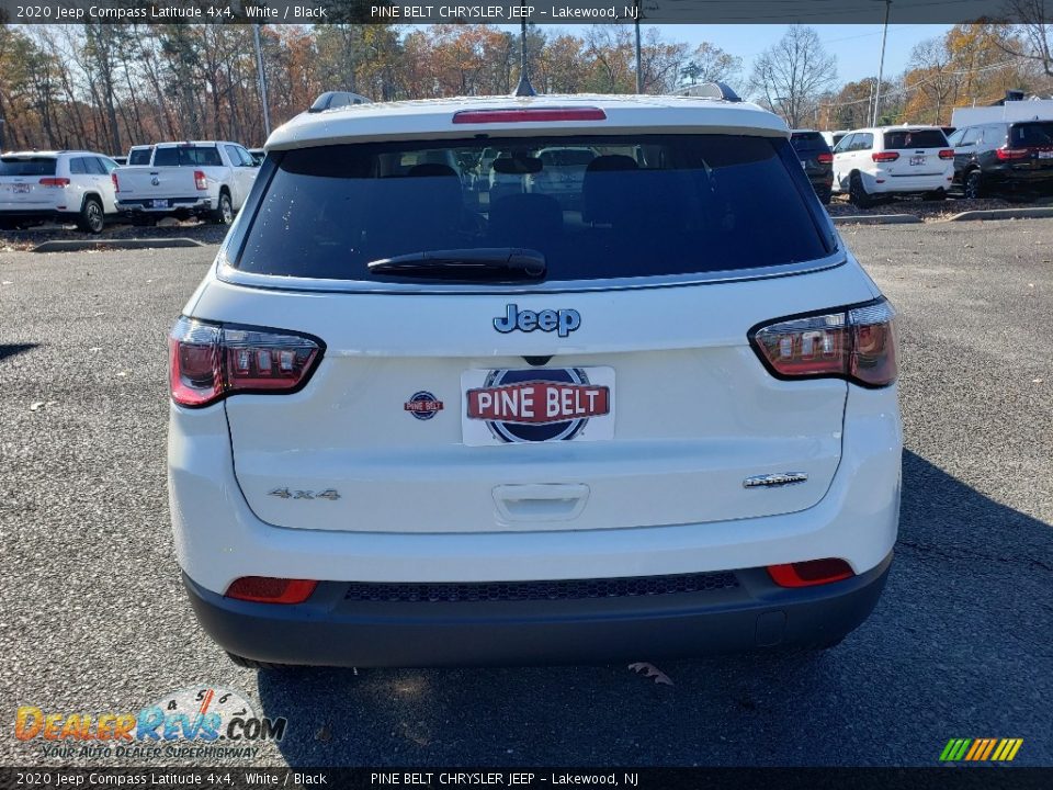 2020 Jeep Compass Latitude 4x4 White / Black Photo #5