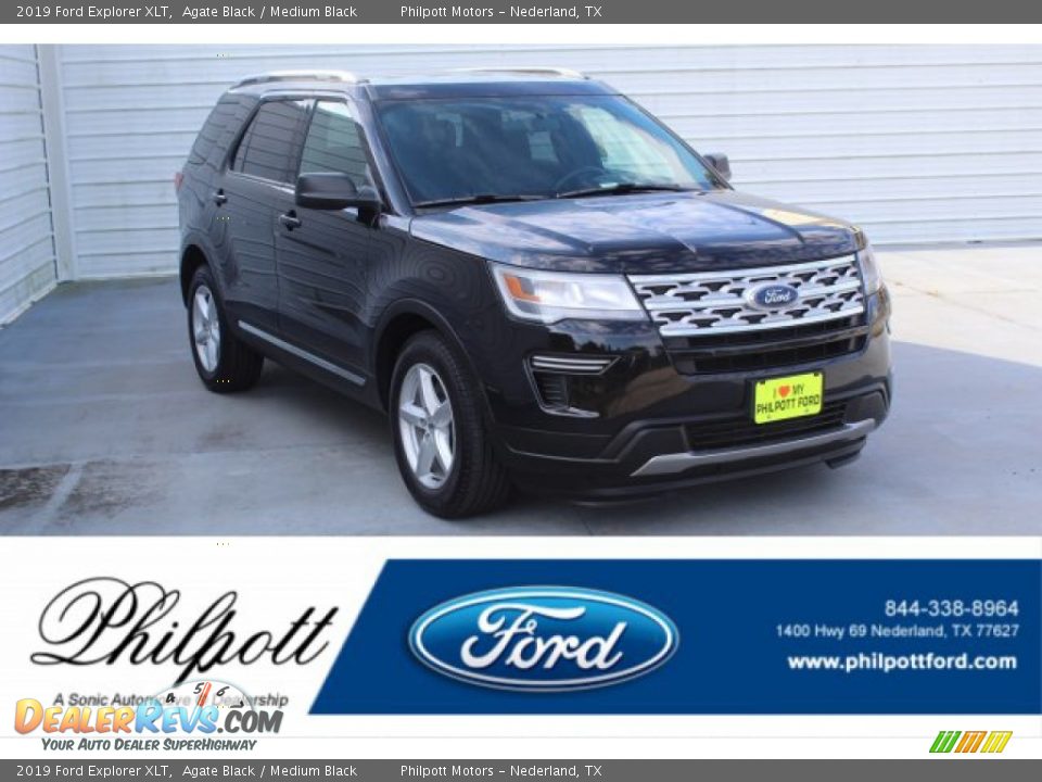 2019 Ford Explorer XLT Agate Black / Medium Black Photo #1