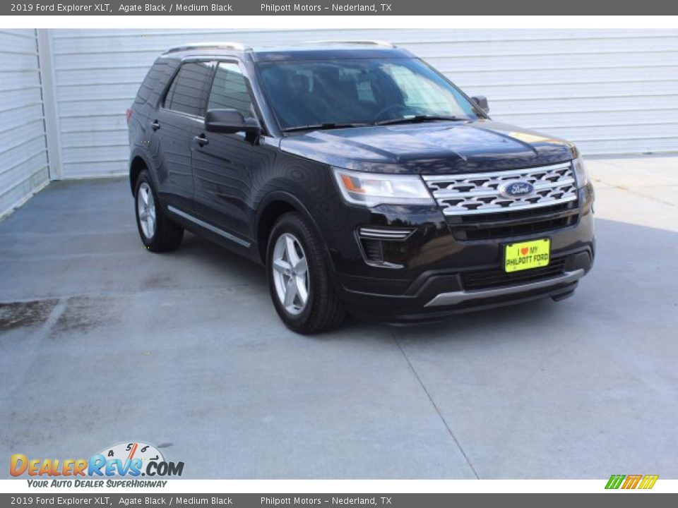 2019 Ford Explorer XLT Agate Black / Medium Black Photo #2