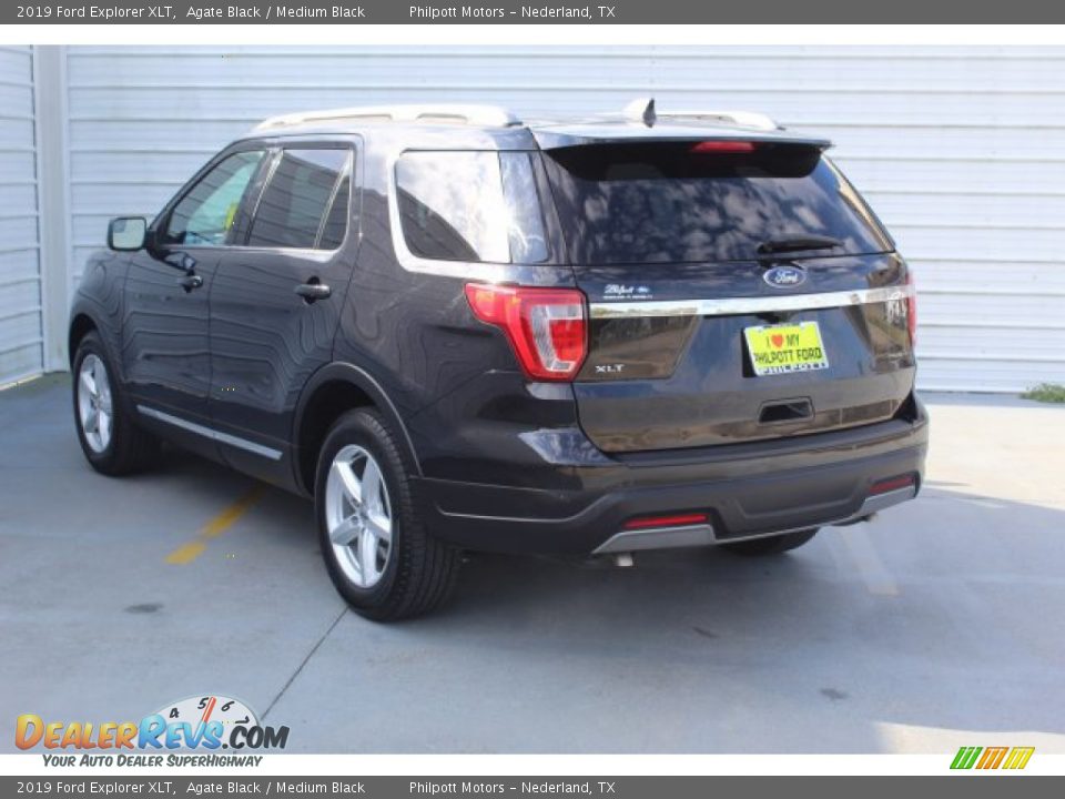 2019 Ford Explorer XLT Agate Black / Medium Black Photo #6