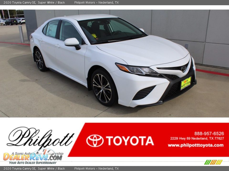 2020 Toyota Camry SE Super White / Black Photo #1