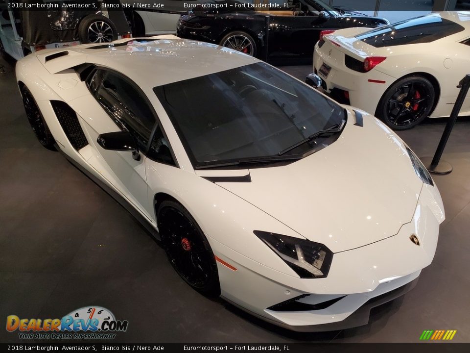 Bianco Isis 2018 Lamborghini Aventador S Photo #12