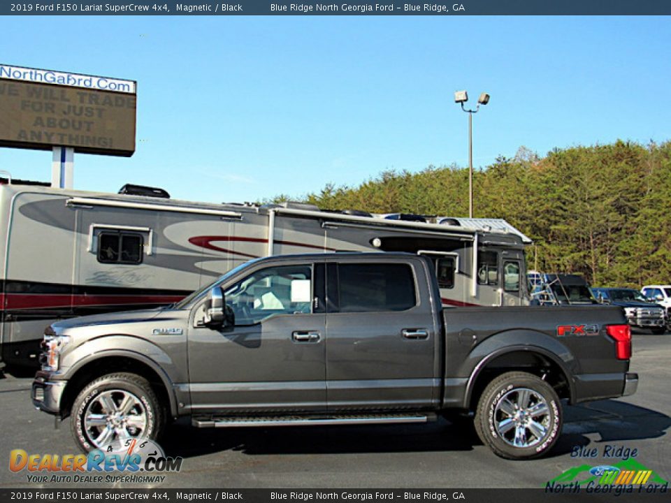 2019 Ford F150 Lariat SuperCrew 4x4 Magnetic / Black Photo #2