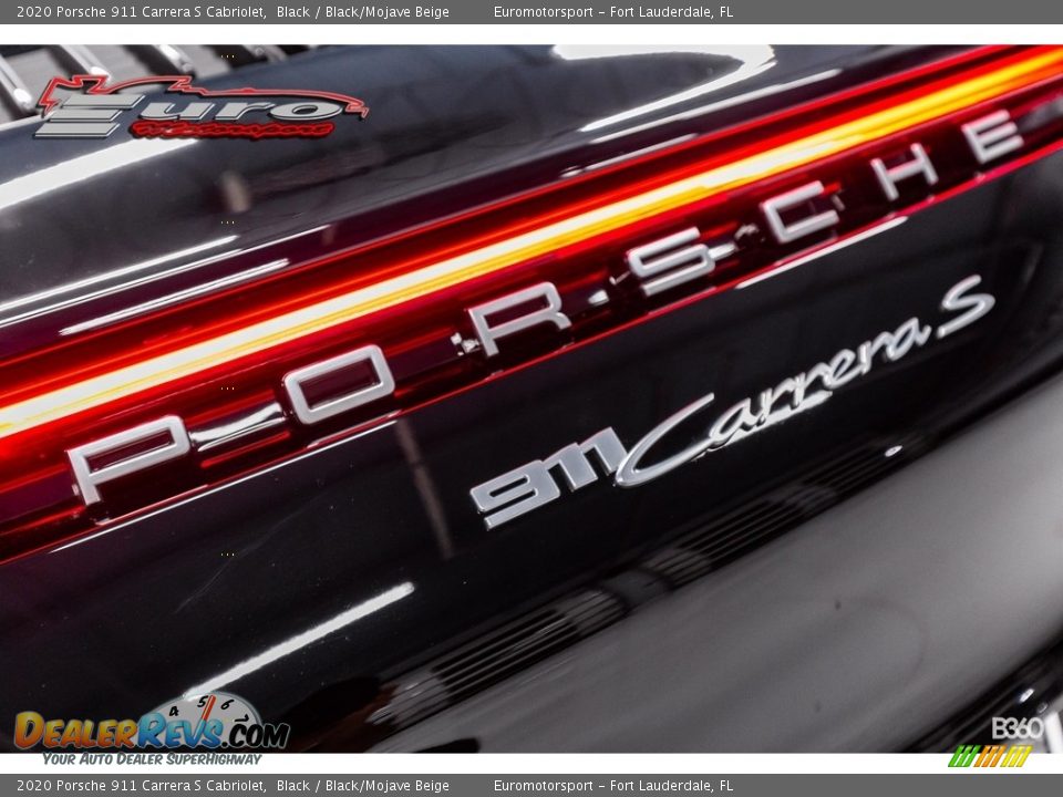 2020 Porsche 911 Carrera S Cabriolet Black / Black/Mojave Beige Photo #32