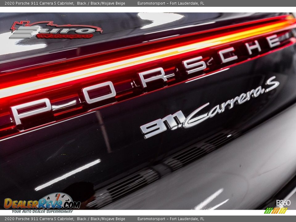 2020 Porsche 911 Carrera S Cabriolet Black / Black/Mojave Beige Photo #34