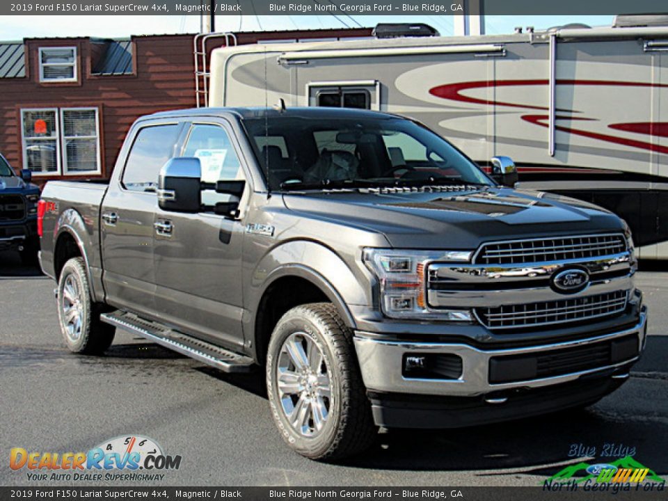 2019 Ford F150 Lariat SuperCrew 4x4 Magnetic / Black Photo #7
