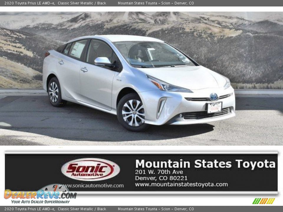 2020 Toyota Prius LE AWD-e Classic Silver Metallic / Black Photo #1