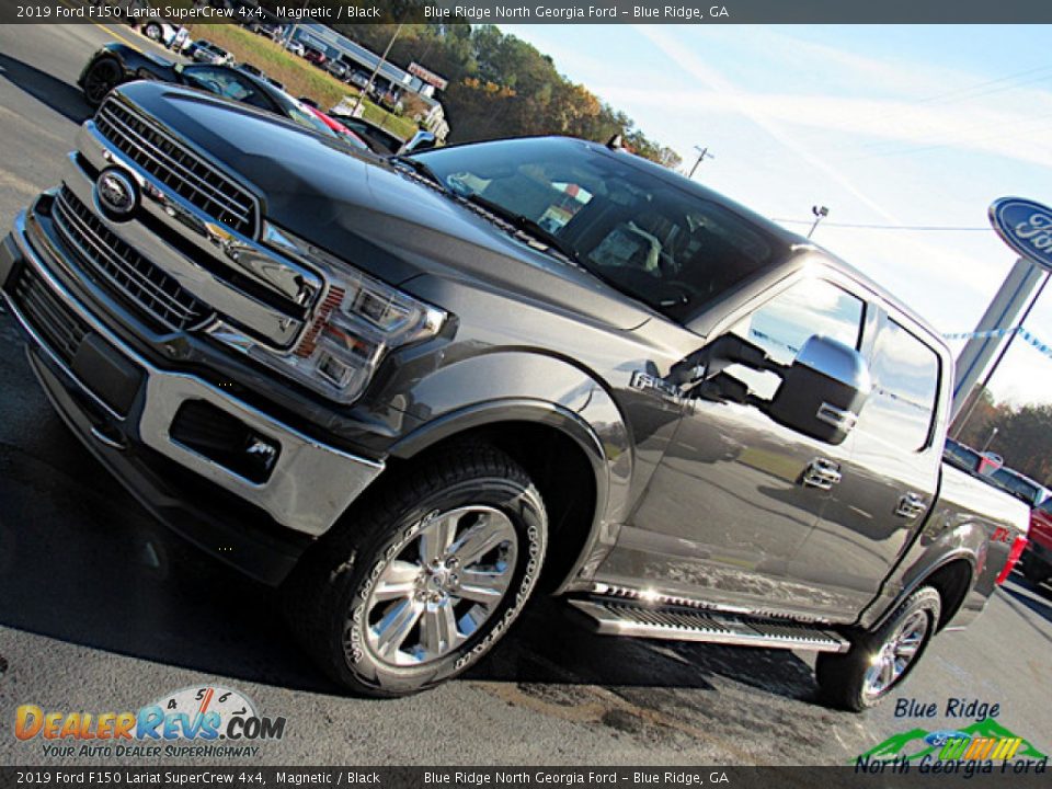 2019 Ford F150 Lariat SuperCrew 4x4 Magnetic / Black Photo #34