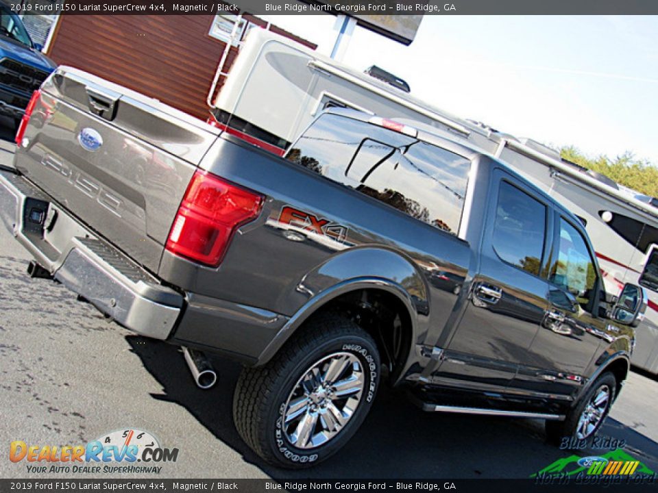 2019 Ford F150 Lariat SuperCrew 4x4 Magnetic / Black Photo #36