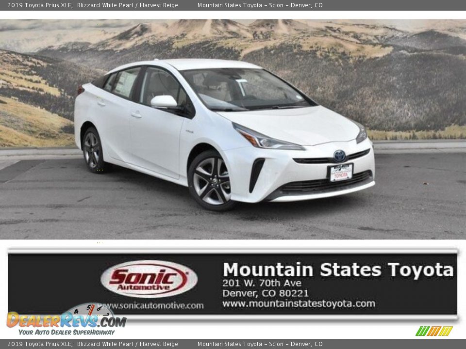2019 Toyota Prius XLE Blizzard White Pearl / Harvest Beige Photo #1