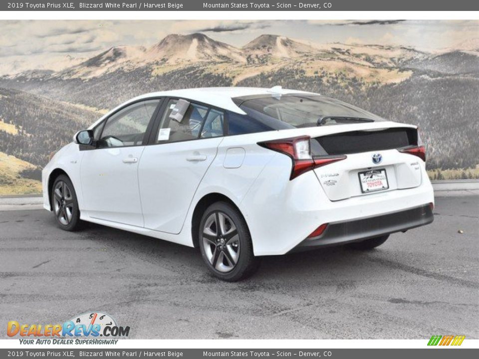 2019 Toyota Prius XLE Blizzard White Pearl / Harvest Beige Photo #3