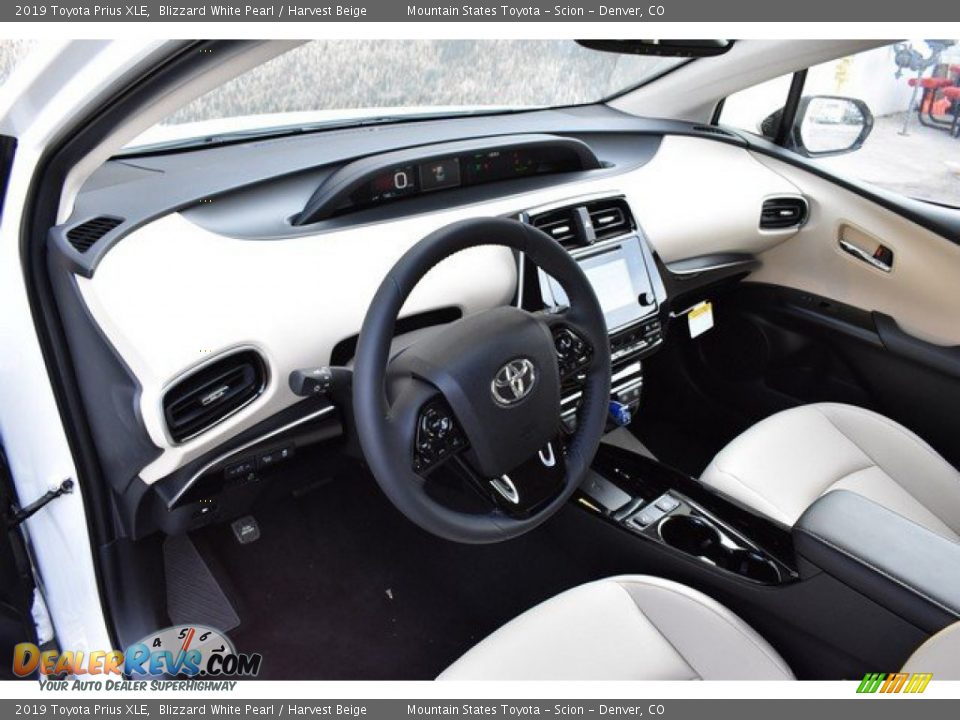 2019 Toyota Prius XLE Blizzard White Pearl / Harvest Beige Photo #5