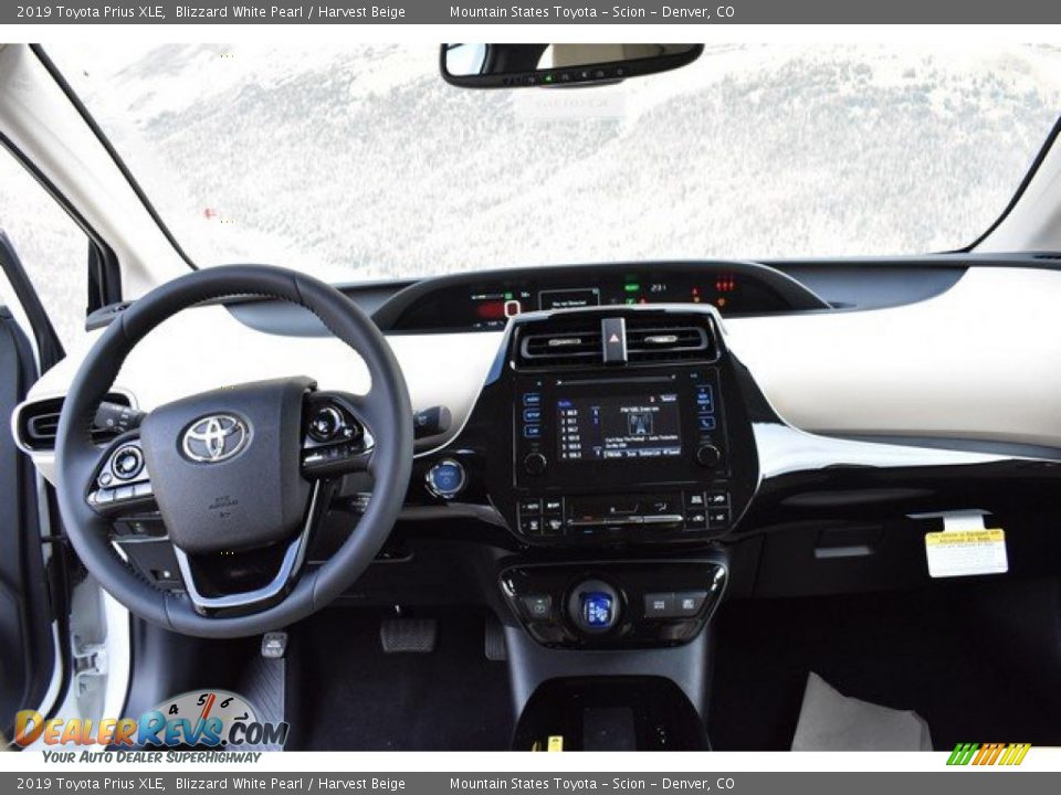 2019 Toyota Prius XLE Blizzard White Pearl / Harvest Beige Photo #7