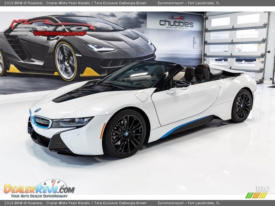 2019 BMW i8 Roadster Crystal White Pearl Metallic / Tera Exclusive Dalbergia Brown Photo #3