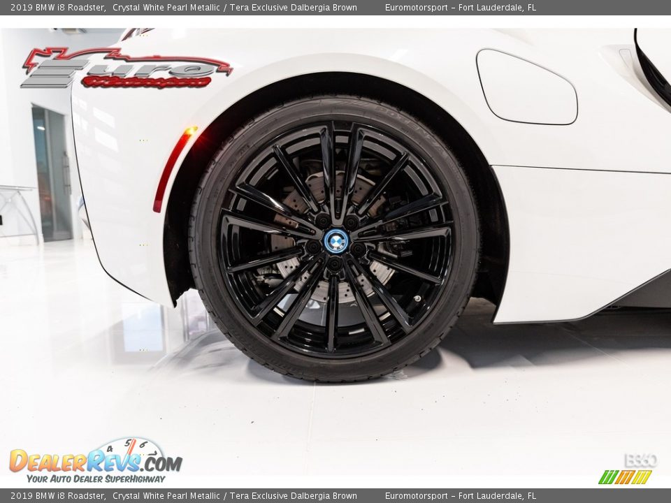 2019 BMW i8 Roadster Crystal White Pearl Metallic / Tera Exclusive Dalbergia Brown Photo #13