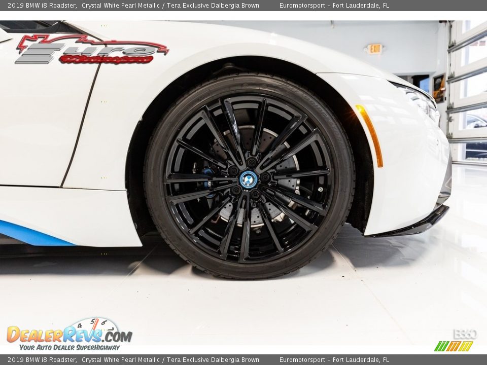 2019 BMW i8 Roadster Crystal White Pearl Metallic / Tera Exclusive Dalbergia Brown Photo #14