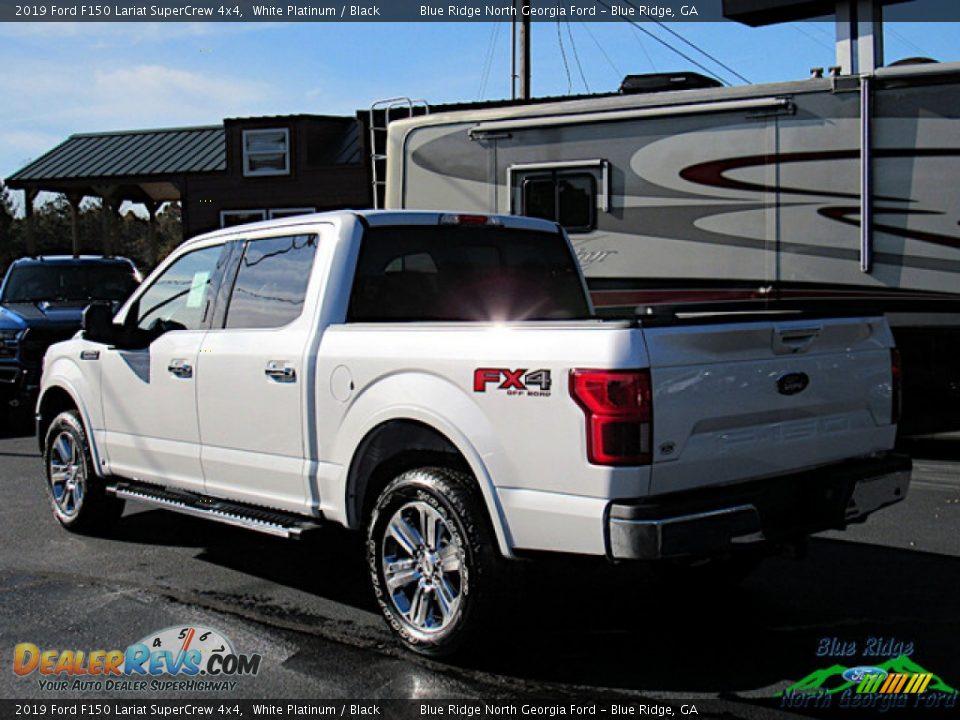 2019 Ford F150 Lariat SuperCrew 4x4 White Platinum / Black Photo #3