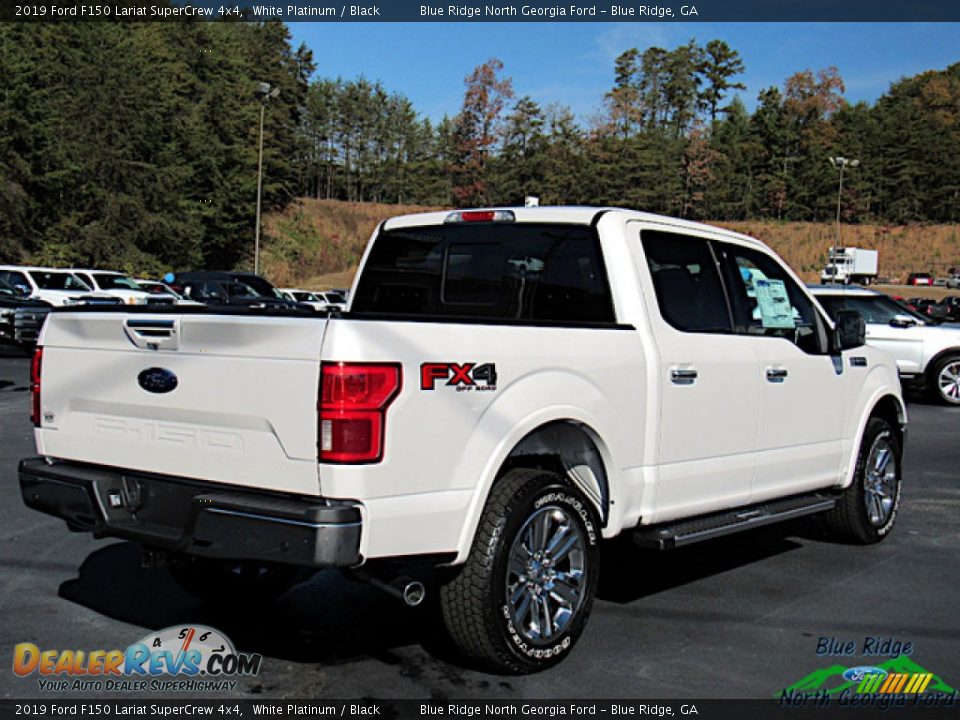 2019 Ford F150 Lariat SuperCrew 4x4 White Platinum / Black Photo #5