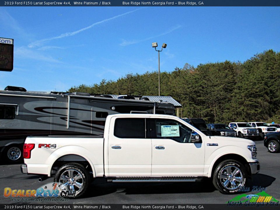 2019 Ford F150 Lariat SuperCrew 4x4 White Platinum / Black Photo #6