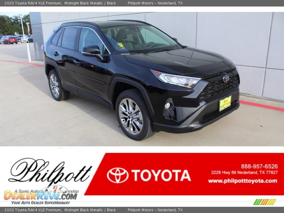 2020 Toyota RAV4 XLE Premium Midnight Black Metallic / Black Photo #1