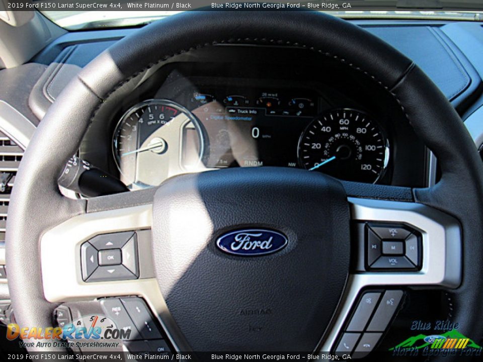 2019 Ford F150 Lariat SuperCrew 4x4 White Platinum / Black Photo #16
