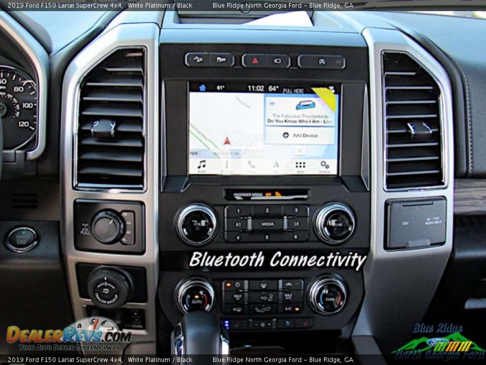 2019 Ford F150 Lariat SuperCrew 4x4 White Platinum / Black Photo #17