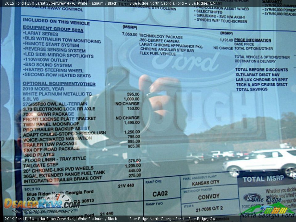 2019 Ford F150 Lariat SuperCrew 4x4 White Platinum / Black Photo #27