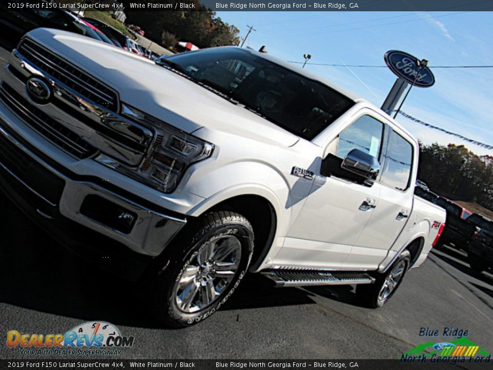 2019 Ford F150 Lariat SuperCrew 4x4 White Platinum / Black Photo #32