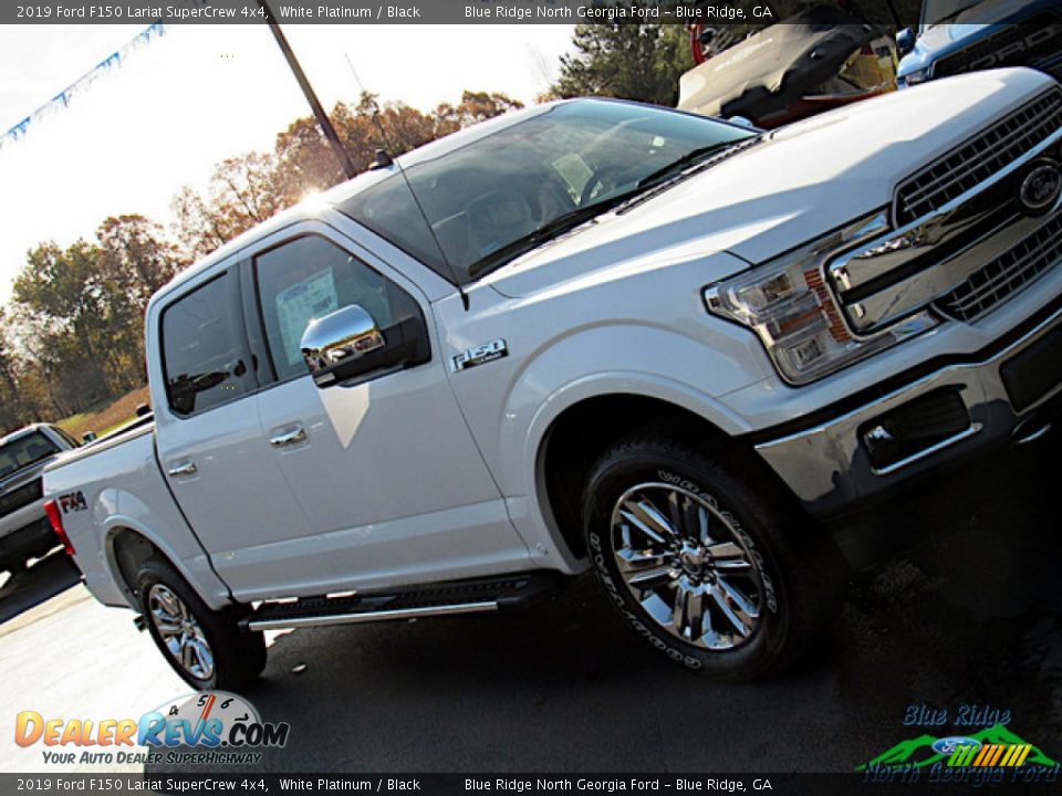 2019 Ford F150 Lariat SuperCrew 4x4 White Platinum / Black Photo #33