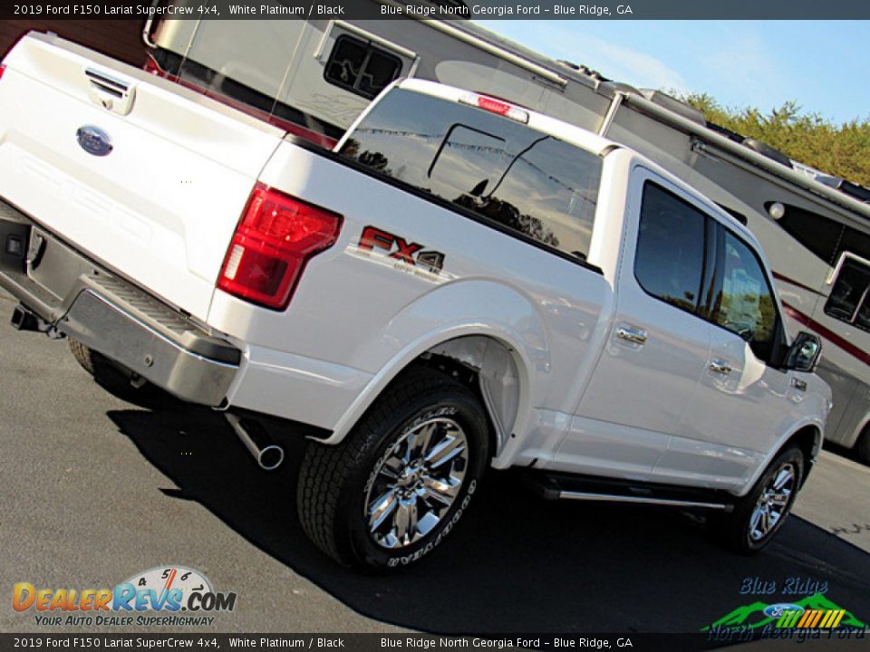 2019 Ford F150 Lariat SuperCrew 4x4 White Platinum / Black Photo #34