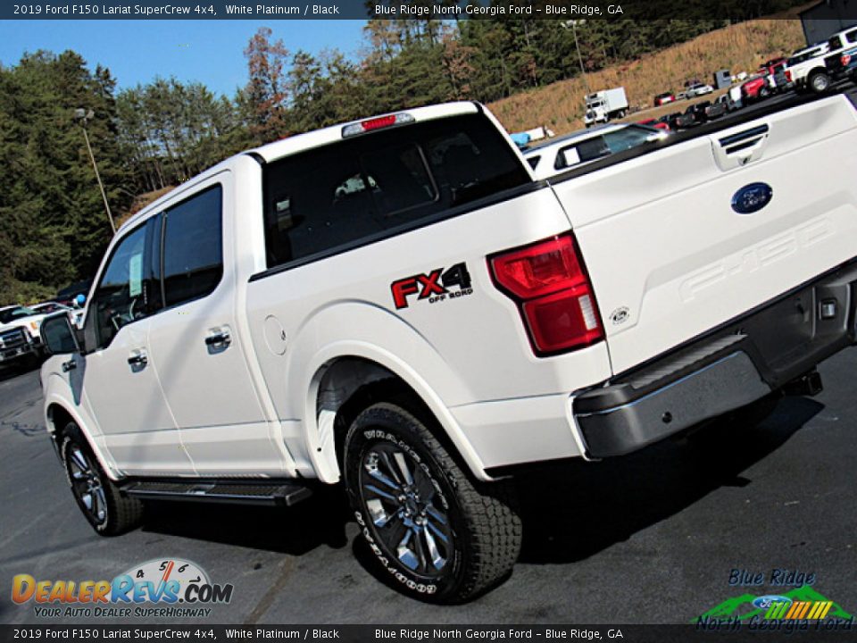 2019 Ford F150 Lariat SuperCrew 4x4 White Platinum / Black Photo #35