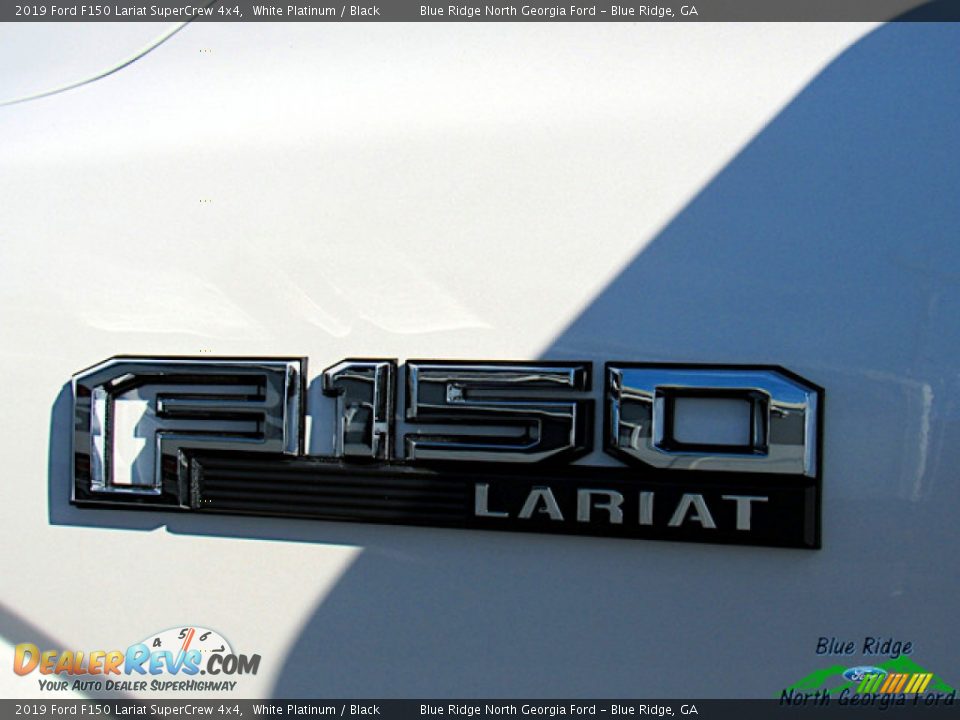 2019 Ford F150 Lariat SuperCrew 4x4 White Platinum / Black Photo #36