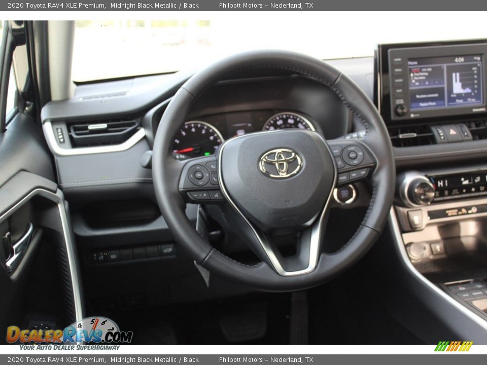 2020 Toyota RAV4 XLE Premium Midnight Black Metallic / Black Photo #22