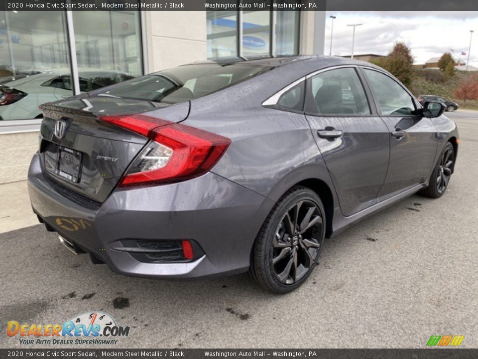 2020 Honda Civic Sport Sedan Modern Steel Metallic / Black Photo #7