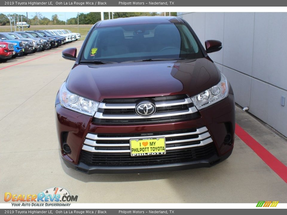 2019 Toyota Highlander LE Ooh La La Rouge Mica / Black Photo #3