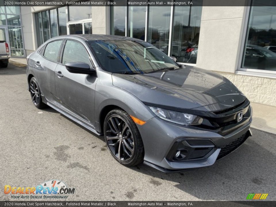 2020 Honda Civic Sport Hatchback Polished Metal Metallic / Black Photo #2