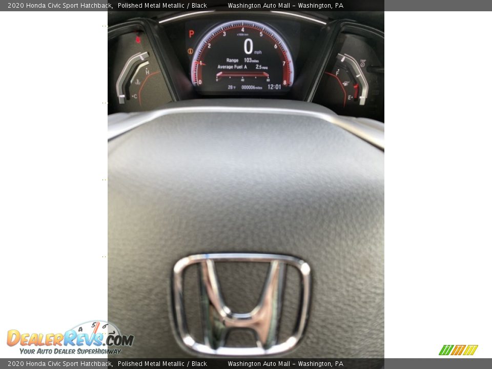 2020 Honda Civic Sport Hatchback Polished Metal Metallic / Black Photo #30