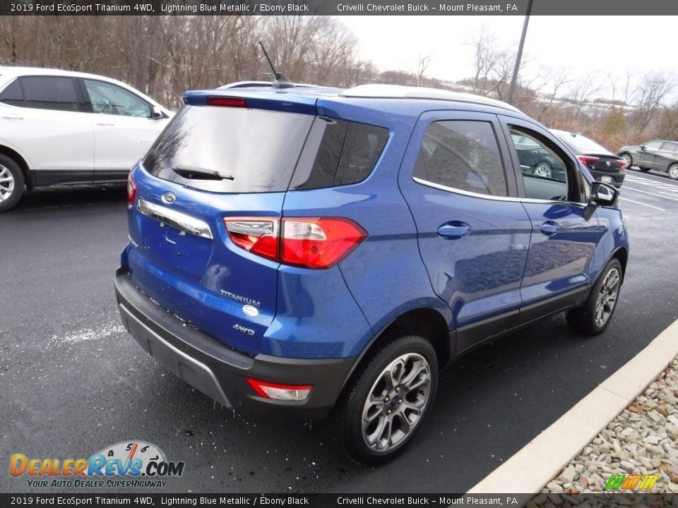 2019 Ford EcoSport Titanium 4WD Lightning Blue Metallic / Ebony Black Photo #7