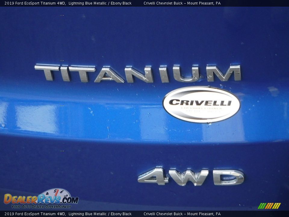 2019 Ford EcoSport Titanium 4WD Lightning Blue Metallic / Ebony Black Photo #8