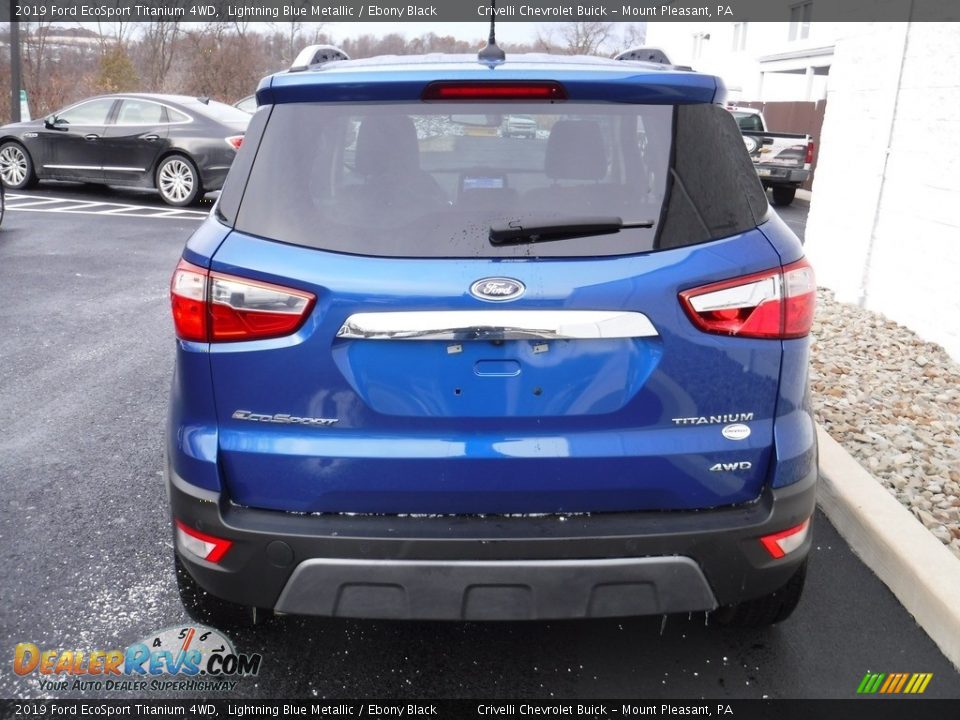 2019 Ford EcoSport Titanium 4WD Lightning Blue Metallic / Ebony Black Photo #9