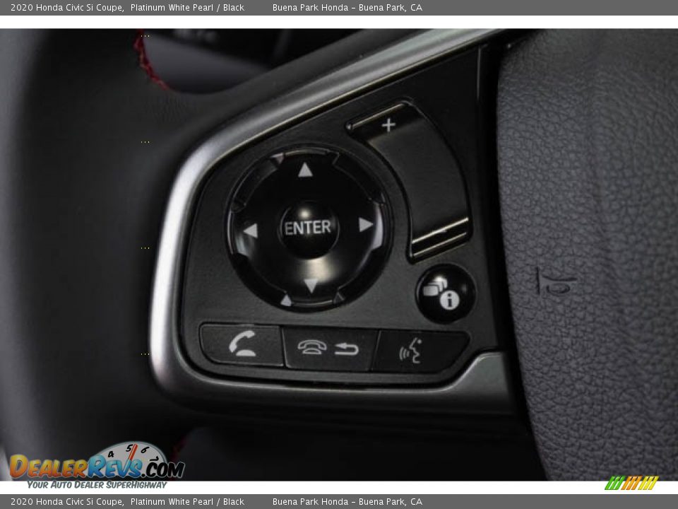 2020 Honda Civic Si Coupe Platinum White Pearl / Black Photo #22