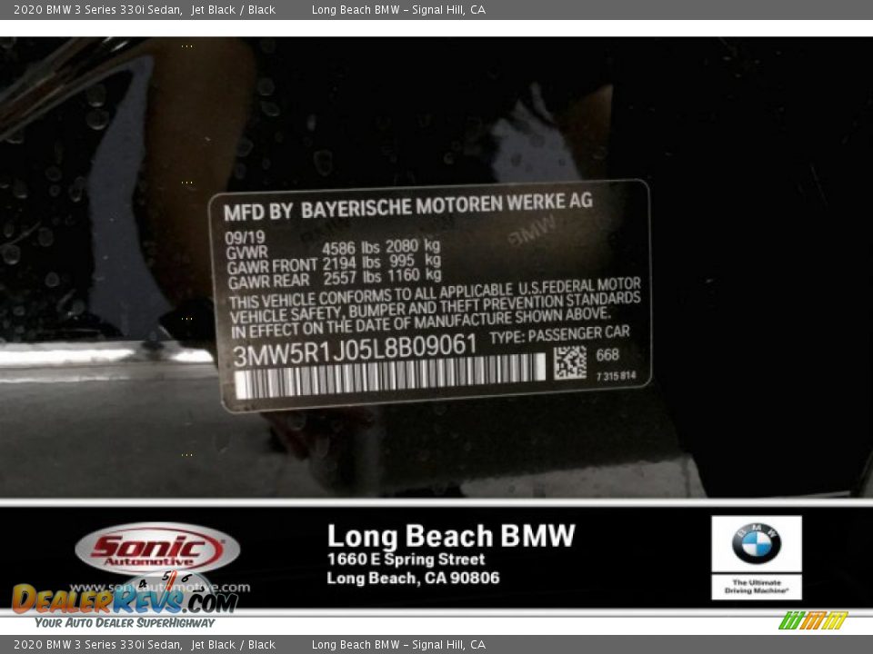 2020 BMW 3 Series 330i Sedan Jet Black / Black Photo #11