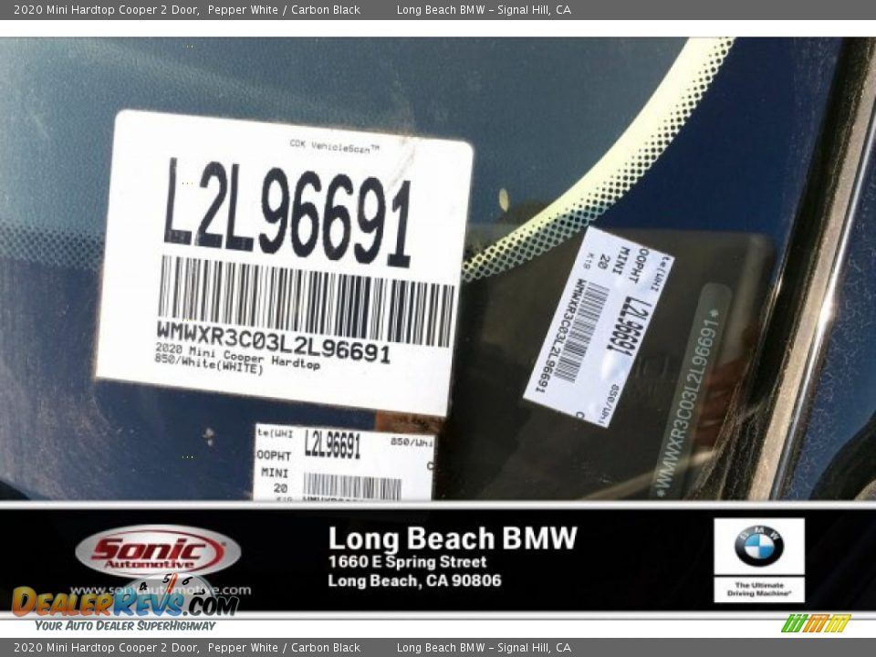 2020 Mini Hardtop Cooper 2 Door Pepper White / Carbon Black Photo #11