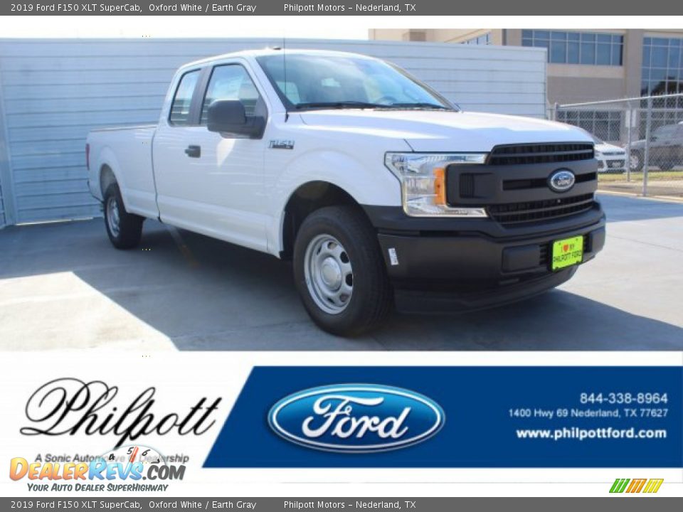 2019 Ford F150 XLT SuperCab Oxford White / Earth Gray Photo #1