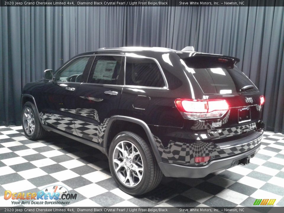 2020 Jeep Grand Cherokee Limited 4x4 Diamond Black Crystal Pearl / Light Frost Beige/Black Photo #8