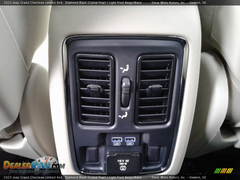 2020 Jeep Grand Cherokee Limited 4x4 Diamond Black Crystal Pearl / Light Frost Beige/Black Photo #14