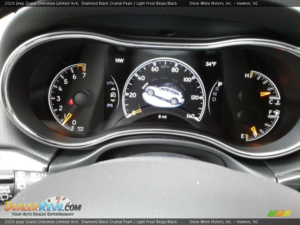 2020 Jeep Grand Cherokee Limited 4x4 Diamond Black Crystal Pearl / Light Frost Beige/Black Photo #20