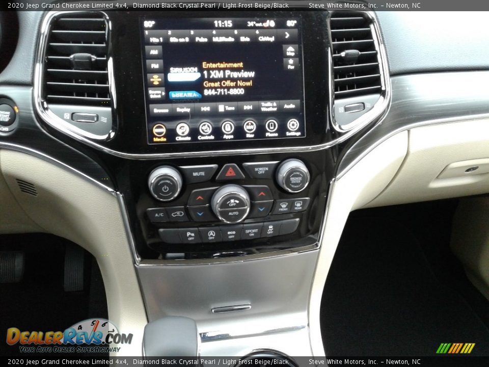 2020 Jeep Grand Cherokee Limited 4x4 Diamond Black Crystal Pearl / Light Frost Beige/Black Photo #21
